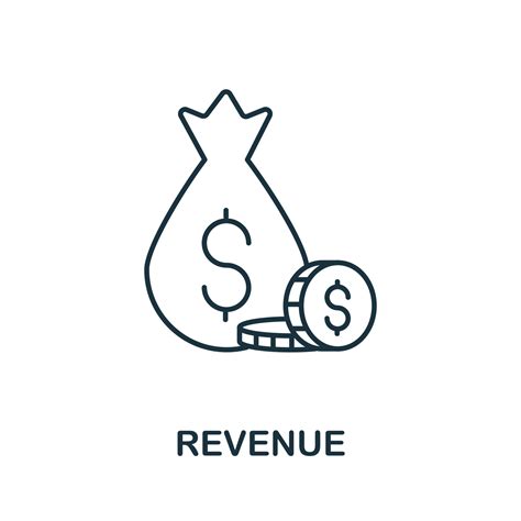 Revenue Icon From Crowdfunding Collection Simple Line Revenue Icon For