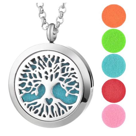 Geurketting Tree Of Life Met Roots En Hart Ketting Met Aroma Therapie