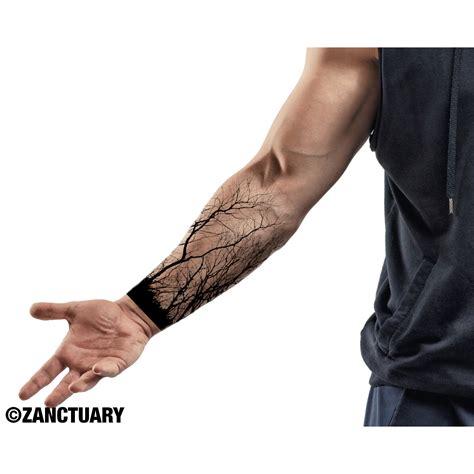 1 Set Men Temporary Tattoo Sleeve for Forearm Tree Tattoo Forest Tattoo ...