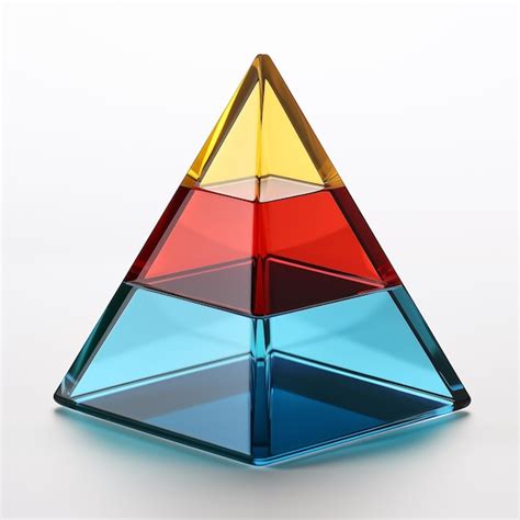 A Glass Pyramid With Different Colored Glass Pieces Premium Ai Generated Image