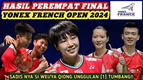 Unggulan 1 Keok Hasil Semua Sektor Perempat Final Badminton Yonex