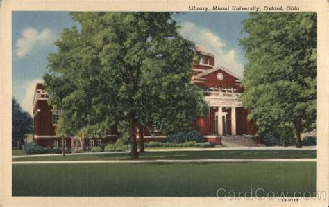 Library, Miami University Oxford, OH Postcard