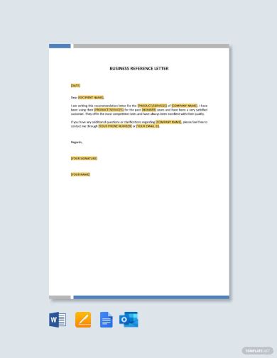 Business Reference Letter Examples 21 In Pdf Doc Examples