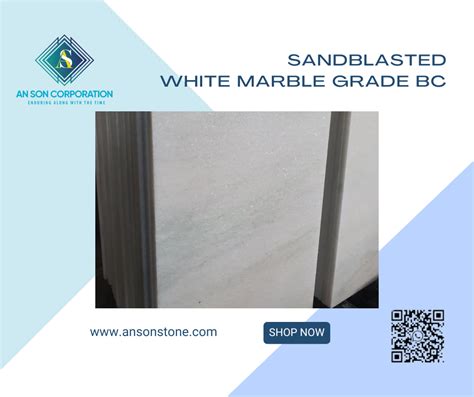 Sandblasted White Marble Grade Bc An Son Stone