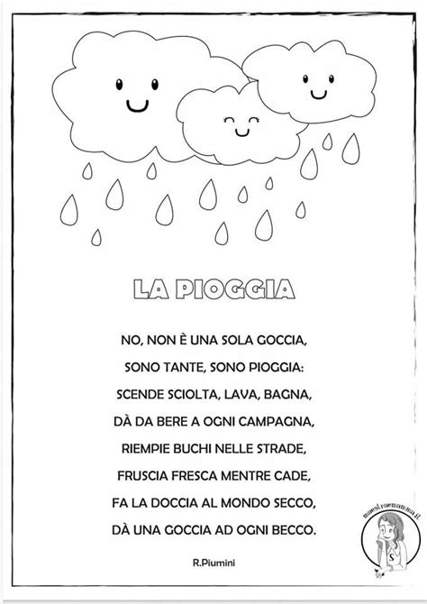 La Pioggia Di Roberto Piumini Poesia Per Autunno Per Bambini Scuo