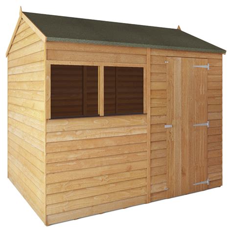 Mercia 6 X 8ft Overlap Reverse Apex Garden Shed Wilko