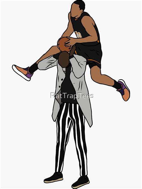 "Aaron Gordon Dunks Over Tacko Fall" Sticker by RatTrapTees | Redbubble