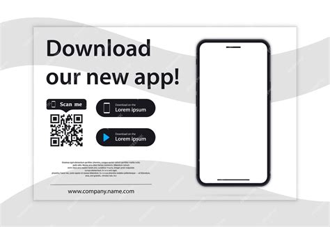 Premium Vector Download Page Of The Mobile App Empty Screen