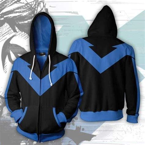 Superhero Hoodie Nightwing V2 Jacket Nightwing Hoodie Hoodie