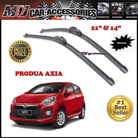 Perodua Axia High Quality Soft Silicone Wiper Blade For Car 1 Pair