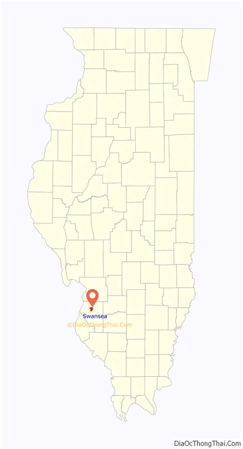 Map of Swansea village, Illinois - Thong Thai Real