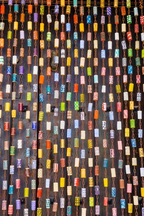 Colorful Original Fly Curtain Made Of Chain And Painted Wine Corks In