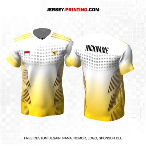 Desain Jersey Putih Kuning Jersey Printing Bikin Jersey Satuan