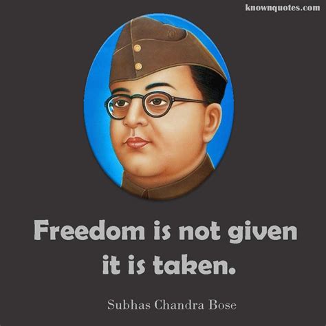 Subhas Chandra Bose Be Yourself Quotes Freedom Inspirational Quotes