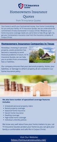 Homeowners Insurance Quotes from TX Insurance Quotes by texasinsurancequotes - Issuu