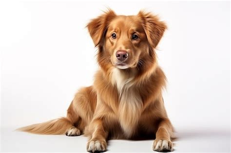 Premium AI Image Sitting Toller Or Nova Scotia Duck Tolling Retriever