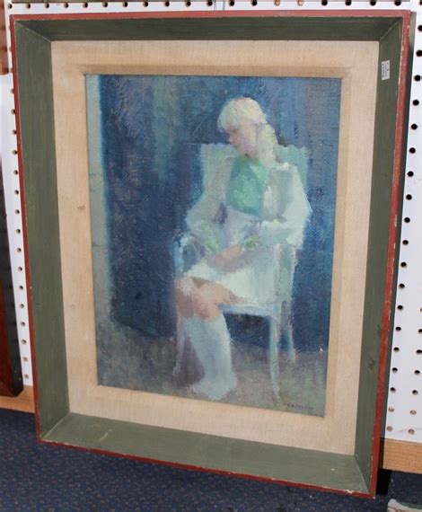 K Roberts Portrait Of A Young Woman Seated In A Chair Mutualart