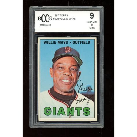 Willie Mays 1967 Topps 200 BCCG 9 Pristine Auction