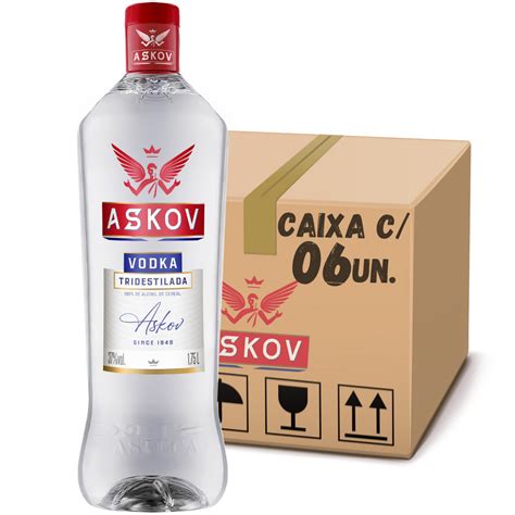 Bebida Askov Vodka Caixa Un De Ml Shopee Brasil