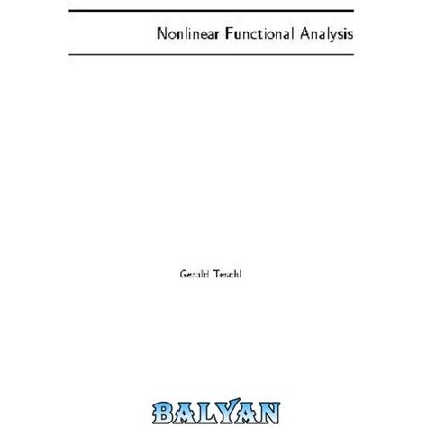 خرید و قیمت دانلود کتاب Nonlinear functional analysis lecture notes ترب