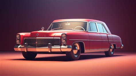 Premium AI Image Vintage Car Parked Retro Elegance