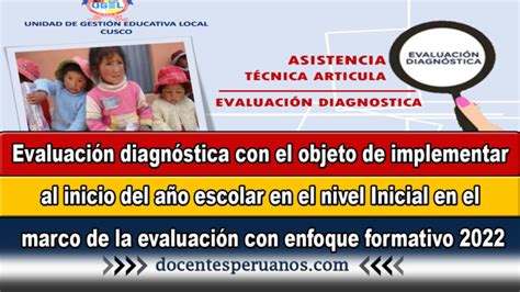 Evaluaci N Diagn Stica Con El Objeto De Implementar Al Inicio Del A O