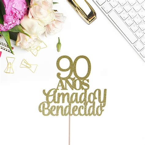 Anos Amado Y Bendecido Years Loved Cake Topper Th Birthday