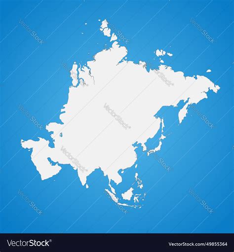 Political detailed map of the continent asia Vector Image