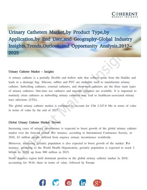 Ppt Urinary Catheters Market Powerpoint Presentation Free Download