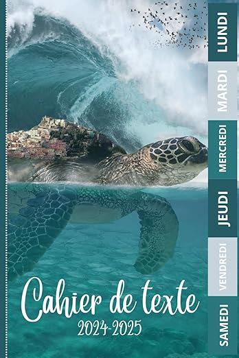 Cahier De Texte Tortue Marin Carnet De Devoirs Pour Filles