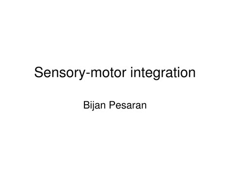 Ppt Sensory Motor Integration Powerpoint Presentation Free Download Id 9120102