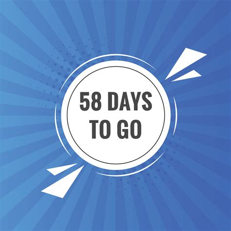 58 Days To Go Countdown Template 58 Day Countdown Left Days Banner