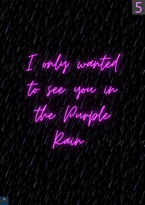 Purple Rain Lyrics Print Prince Inspired Music Poster. | Etsy