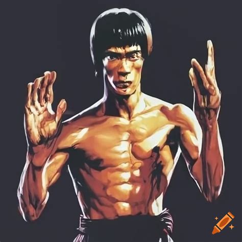 Bruce Lee Iconic Martial Artist On Craiyon