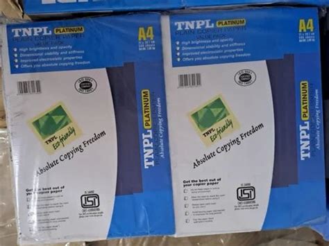 Gsm White Tnpl Platinum Plain Copier Paper At Rs Ream