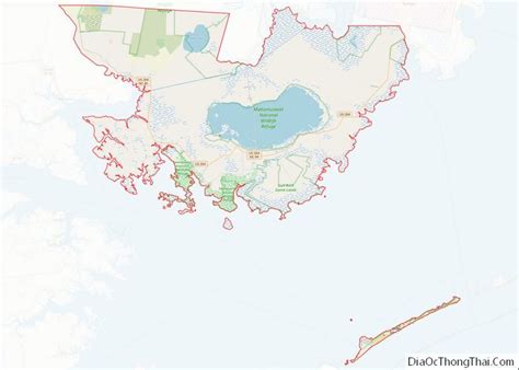 Map Of Hyde County North Carolina A C Th Ng Th I