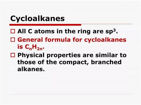 Ppt Cycloalkanes Powerpoint Presentation Free Download Id1725912