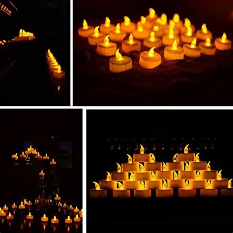 Vetour 24pcs Tea Lights Candles Battery Operated Realistic Led