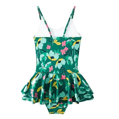 Iefiel Maillot De Bain Robe Fille Enfant Bikini Bretelle Br Silien