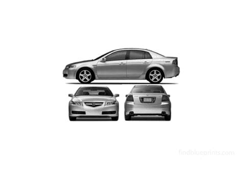 Download Drawing 2005 Acura Tl Sedan In Ai Pdf Png Svg Formats