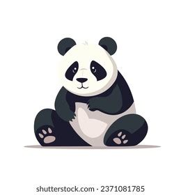 Cute Panda Cartoon Isolated On White Stock Vector (Royalty Free) 2371081785 | Shutterstock