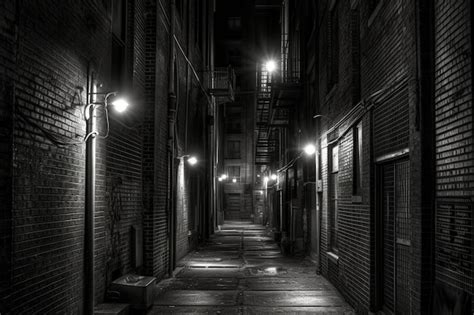 Premium AI Image | Chicago dark alley at night