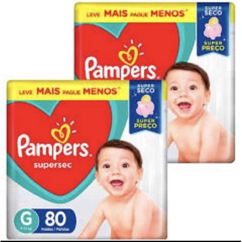 Kit Fralda Descartável Pampers G 160 unidades atacado parcele sem