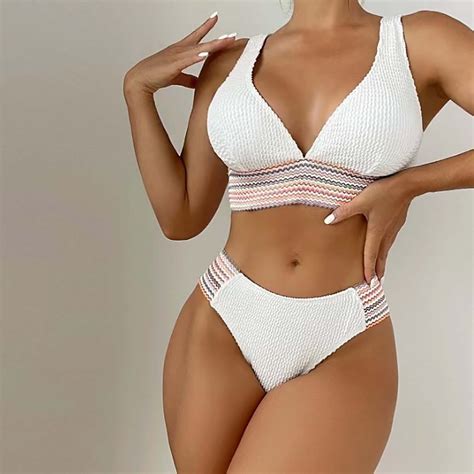 Axxd Women S Bikini Swimsuits Two Piece Wirefree Bras Solid Women