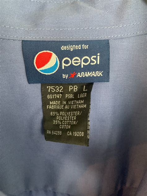 Pepsi Aramark Work Shirt Uniform Employee Short Sleev Gem