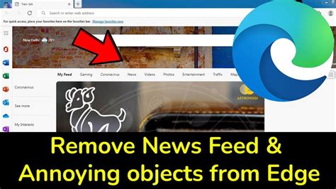 How To Remove News Feed And Annoying Objects From Edge Youtube