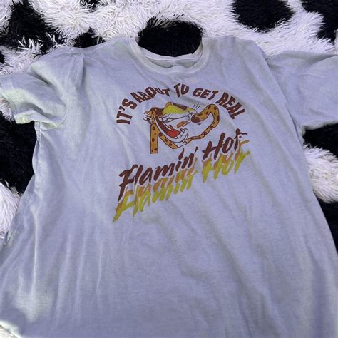 Hot Cheetos Shirt Blue Tint Got Stained In Wash Depop