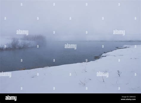 Hot Springs With Snow Near Jackson Hole WY Stock Photo Alamy