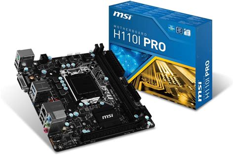 MSI Placa mãe Intel Skylake H110 LGA 1151 DDR4 USB 3 1 Mini ITX H110I