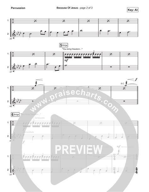 Because Of Jesus Choral Anthem Satb Percussion Sheet Music Pdf